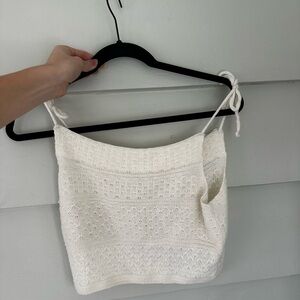 Dissh 100% cotton tank top Elegant White Knit Women's Top